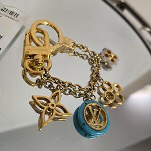 Louis Vuitton Goldtone Colorline Key Holder and Bag Charm – 7.5"